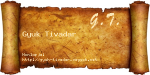 Gyuk Tivadar névjegykártya