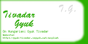 tivadar gyuk business card